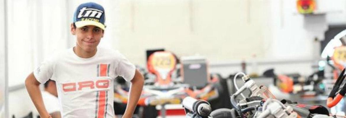Gabriel Bortoleto está na Suécia para o Mundial de Kart