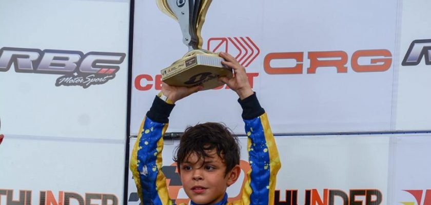 Em seu primeiro ano no kart, Augustus Toniolo segue impressionando e conquista pódio na Copa Brasil