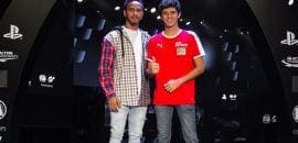 Em Mônaco, Igor Fraga é campeão mundial  da “GT Sport Nations” e recebe prêmio de Lewis Hamilton
