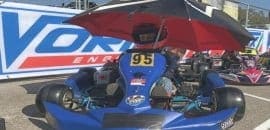 Revelação no kart, Enzo Vidmontiene sobe no pódio do Florida Winter Tour após prova quase sem freios