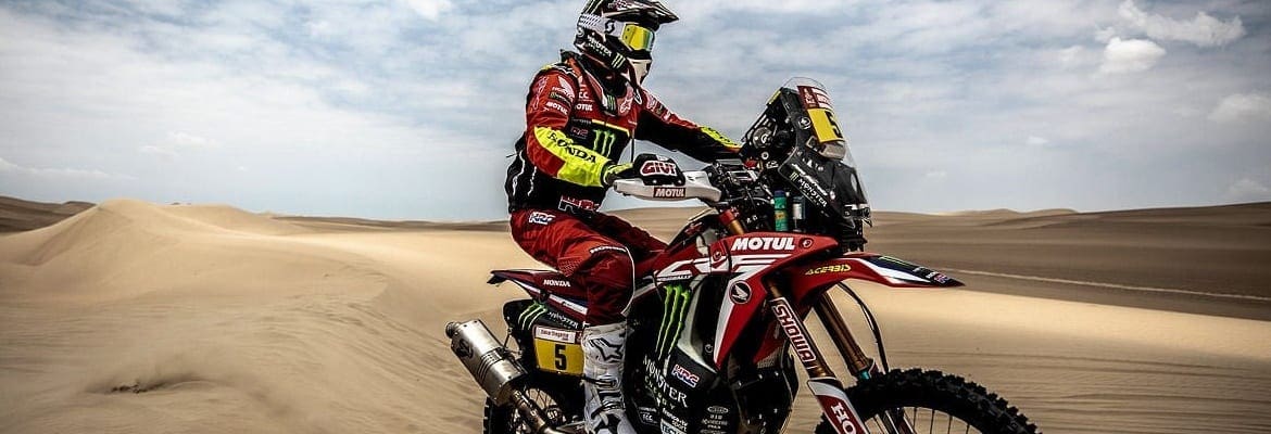 Ricky Brabec retoma a liderança do Dakar 2019 com a moto Honda CRF450 Rally