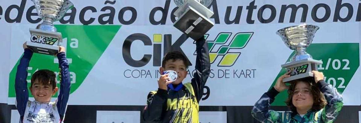 Aos 8 anos, Augustus Toniolo estreia com pole e duas vitórias na Copa Interlagos de Kart