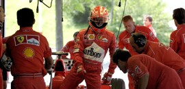 F1: Macacão histórico de Schumacher será leiloado em Monza
