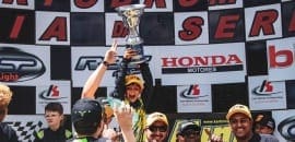Com apenas 8 anos, Augustus Toniolo vence etapa no Paulista Light de Kart na categoria Mirim