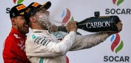 Valtteri Bottas comemora sua quinta vitória e sua redenção em Baku