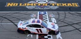 Hamlin transforma corrida imperfeita em vitória no Texas