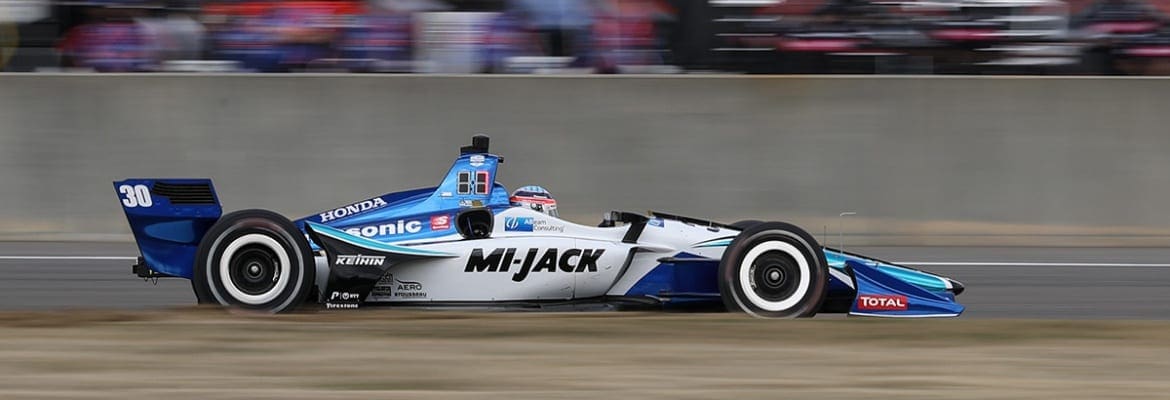 Rahal Latterman domina primeira fila com Takuma Sato largando da pole no Alabama
