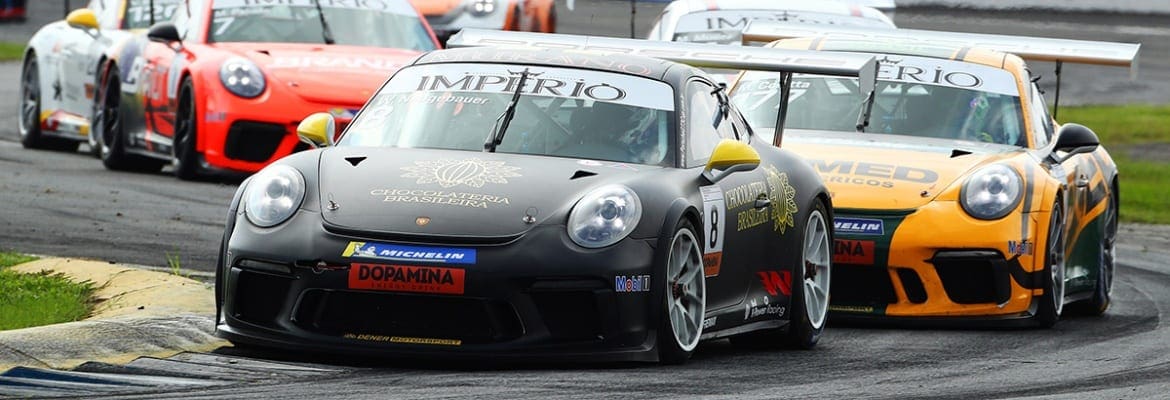 Porsche Cup vê líderes Vitor Baptista e Enzo Elias vencerem, em dia de vitórias também de Neugebauer e Iorio