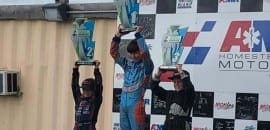 Com 100% de aproveitamento, Enzo Vidmontiene vence etapa dupla de kart nos Estados Unidos