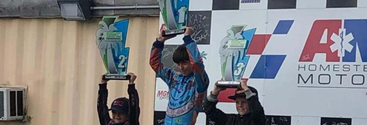 Com 100% de aproveitamento, Enzo Vidmontiene vence etapa dupla de kart nos Estados Unidos