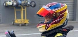 Lewis Hamilton inspira campeão do kart brasileiro de 8 anos até no capacete: Augustus Toniolo