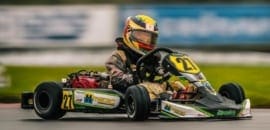 Com 8 anos, Augustus Toniolo é destaque na estreia em competições internacionais de kart