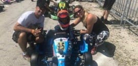Atual campeão brasileiro de kart, Enzo Vidmontiene segue na liderança de torneio nos Estados Unidos