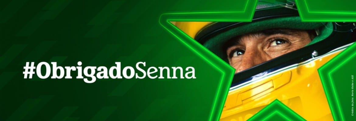 HEINEKEN® convida brasileiros a homenagearem Ayrton Senna nas redes sociais através do uso da hashtag #OBRIGADOSENNA