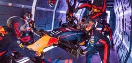 Red Bull Racing faz pit stop histórico na gravidade zero