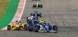 Na preliminar da F1 no COTA, Kiko Porto é vice-campeão da F4 EUA