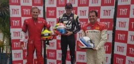 Pietro Fittipaldi disputa Desafio TNT de Kart com Felipe Giaffone e Rony Gomes