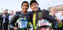 Hamilton expressa gratidão para Valentino Rossi