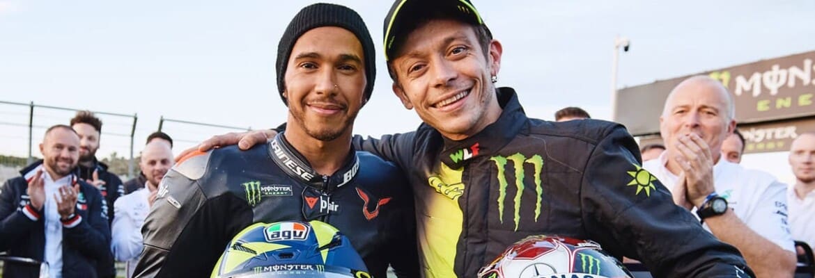 Hamilton expressa gratidão para Valentino Rossi Hamilton expressa gratidão para Valentino Rossi