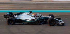 Russell conclui teste com rodas de 18 polegadas para a Mercedes em Yas Marina