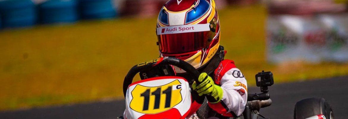 Kart: com apenas 8 anos, Augustus Toniolo faz estreia internacional no SKUSA