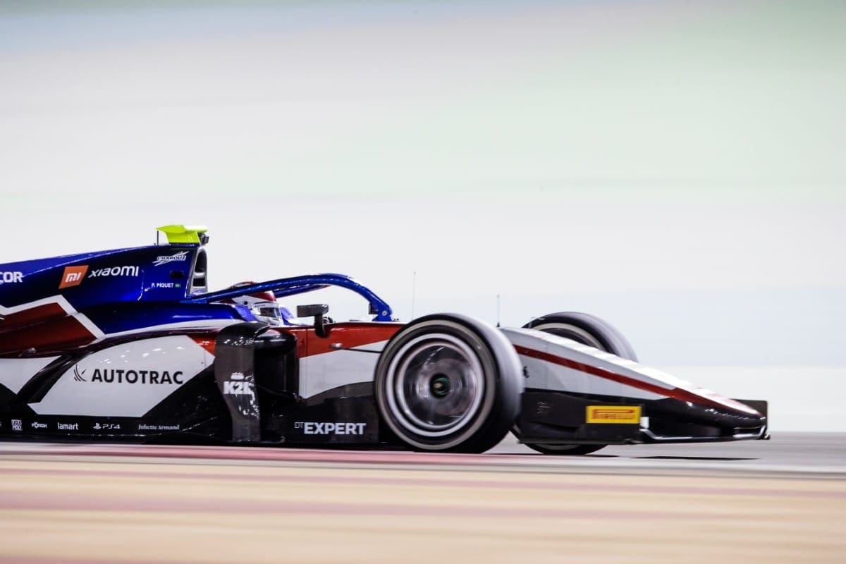 GALERIA: Piquet, Drugovich e Samaia, os brasileiros do grid da F2, durante os testes no Bahrein