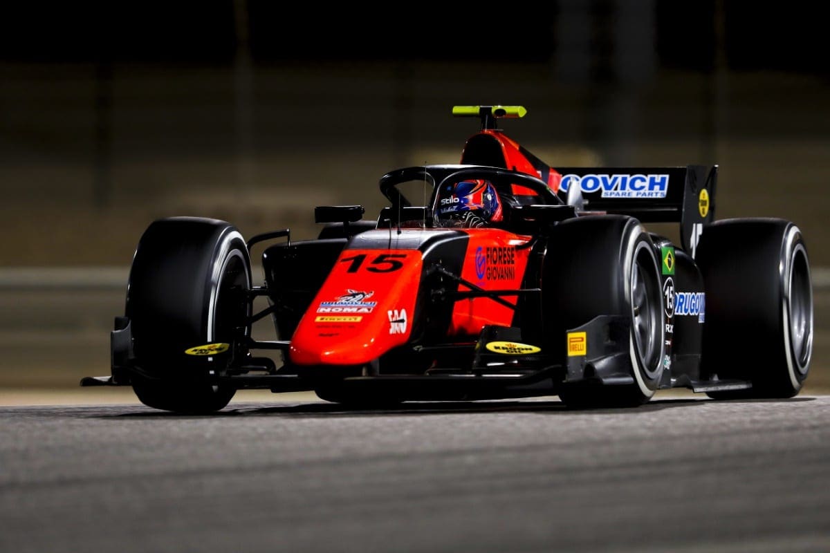 GALERIA: Piquet, Drugovich e Samaia, os brasileiros do grid da F2, durante os testes no Bahrein