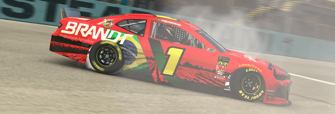 Ex-Nascar, Miguel Paludo vence etapa de Homestead da Virtual Challenge Cup Series