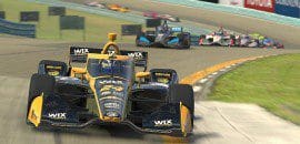 Karam vence de ponta a ponta corrida virtual da Indy