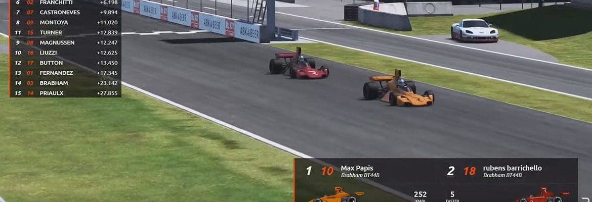 AO VIVO: Fittipaldi, Castroneves, Kanaan, Button, Montoya e lendas da F1 disputam corrida virtual