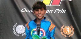 Campeão brasileiro de kart, Enzo Vidmontiene disputa corrida virtual com estrelas do automobilismo