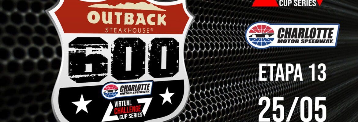 Ao vivo: os melhores pilotos virtuais na disputa da Outback Steakhouse Charlotte 600