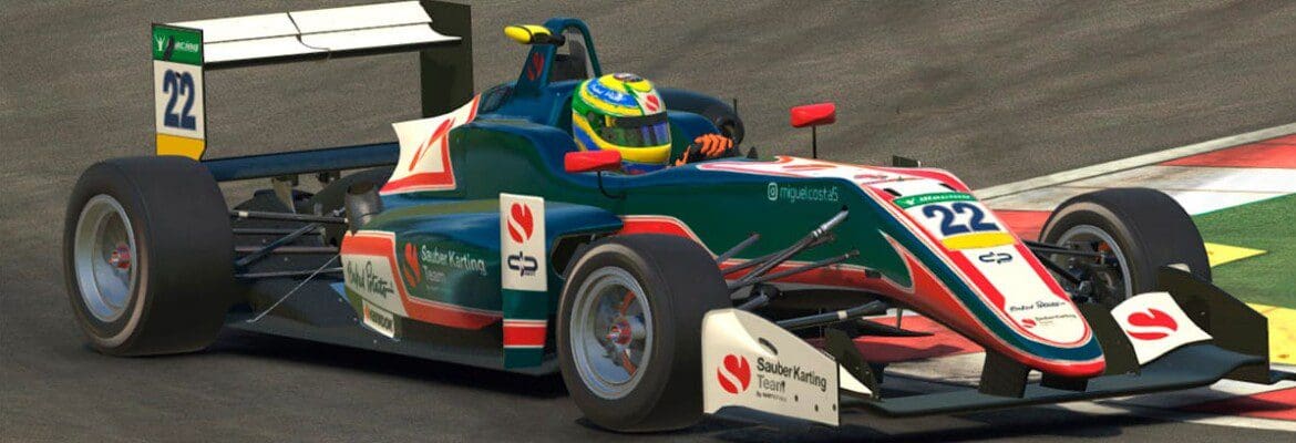 F1Mania.net Pro eSports: Miguel Costa vai ao pódio e comemora melhor resultado de suas corridas virtuais
