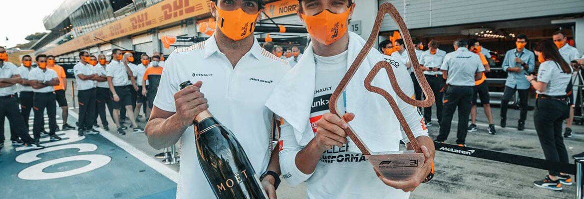 Carlos Sainz e Lando Norris (McLaren) - GP da Áustria F1 2020