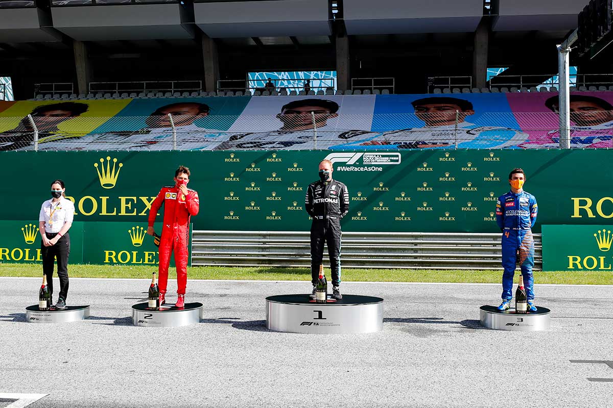 GALERIA: veja as melhores fotos do GP da Áustria 2020 de F1 Pódio - GP da Áustria F1 2020