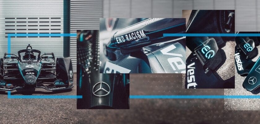 Mercedes adota pintura preta também na Fórmula E para a decisão em Berlim Mercedes adota pintura preta também na Fórmula E para a decisão em Berlim
