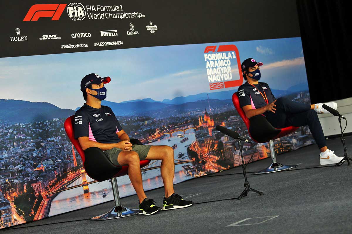 Lance Stroll e Sergio Perez (Racing Point) - GP da Hungria F1 2020