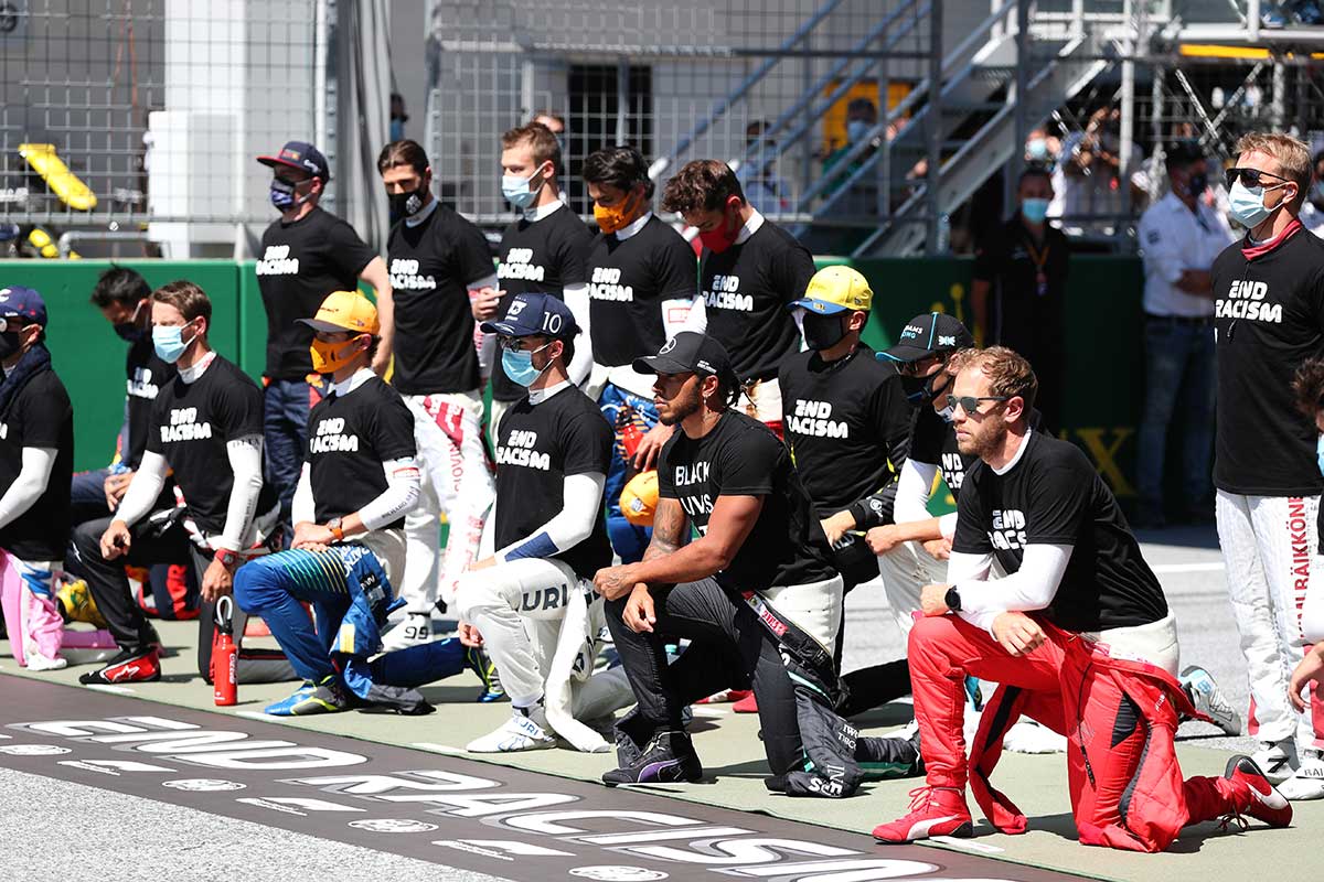 GALERIA: veja as melhores fotos do GP da Áustria 2020 de F1 Protesto - GP da Áustria F1 2020