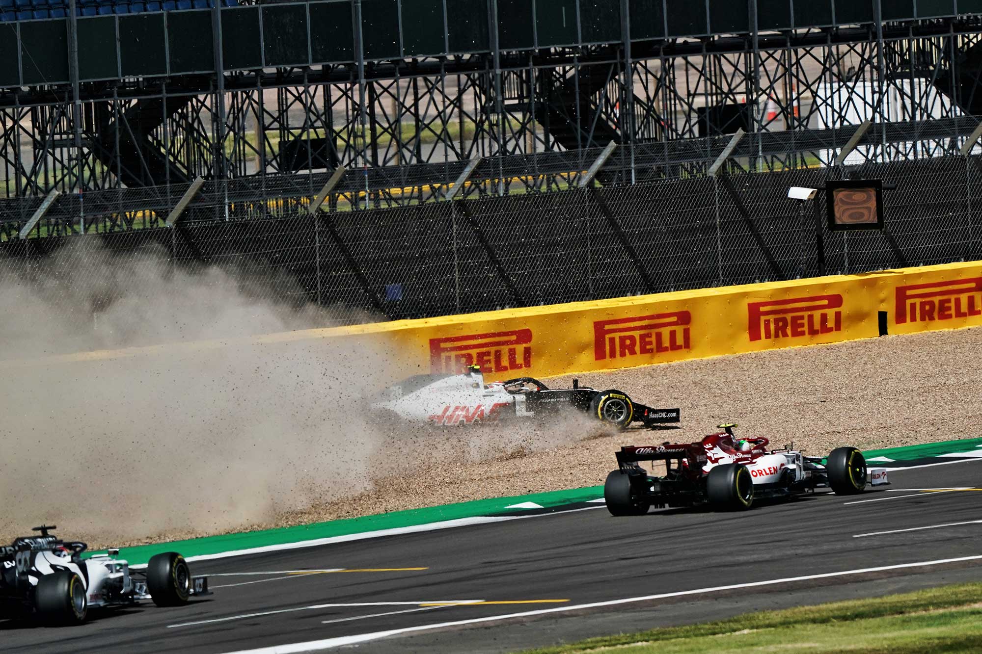 Acidente Romain Grosjean (Haas) - GP da Inglaterra F1 2020