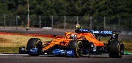 Norris em 10º e Sainz em 12º; McLaren “atrás” para o GP dos 70 Anos da F1