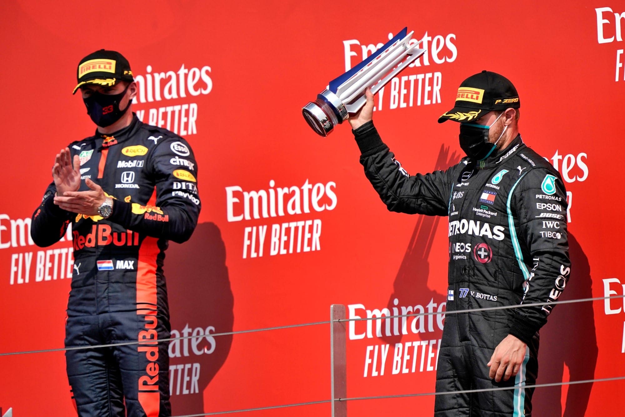 Galeria: confira as imagens do GP dos 70 Anos da F1 Max Verstappen e Valtteri Bottas - GP dos 70 Anos da F1