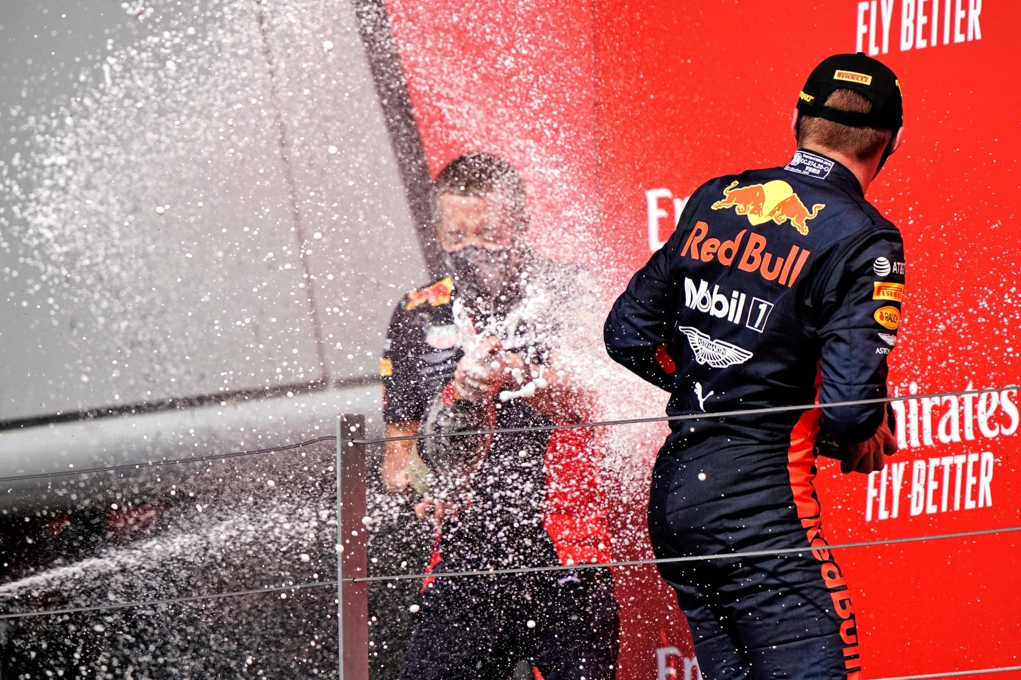 Galeria: confira as imagens do GP dos 70 Anos da F1 Max Verstappen e Christian Horner - GP dos 70 Anos da F1