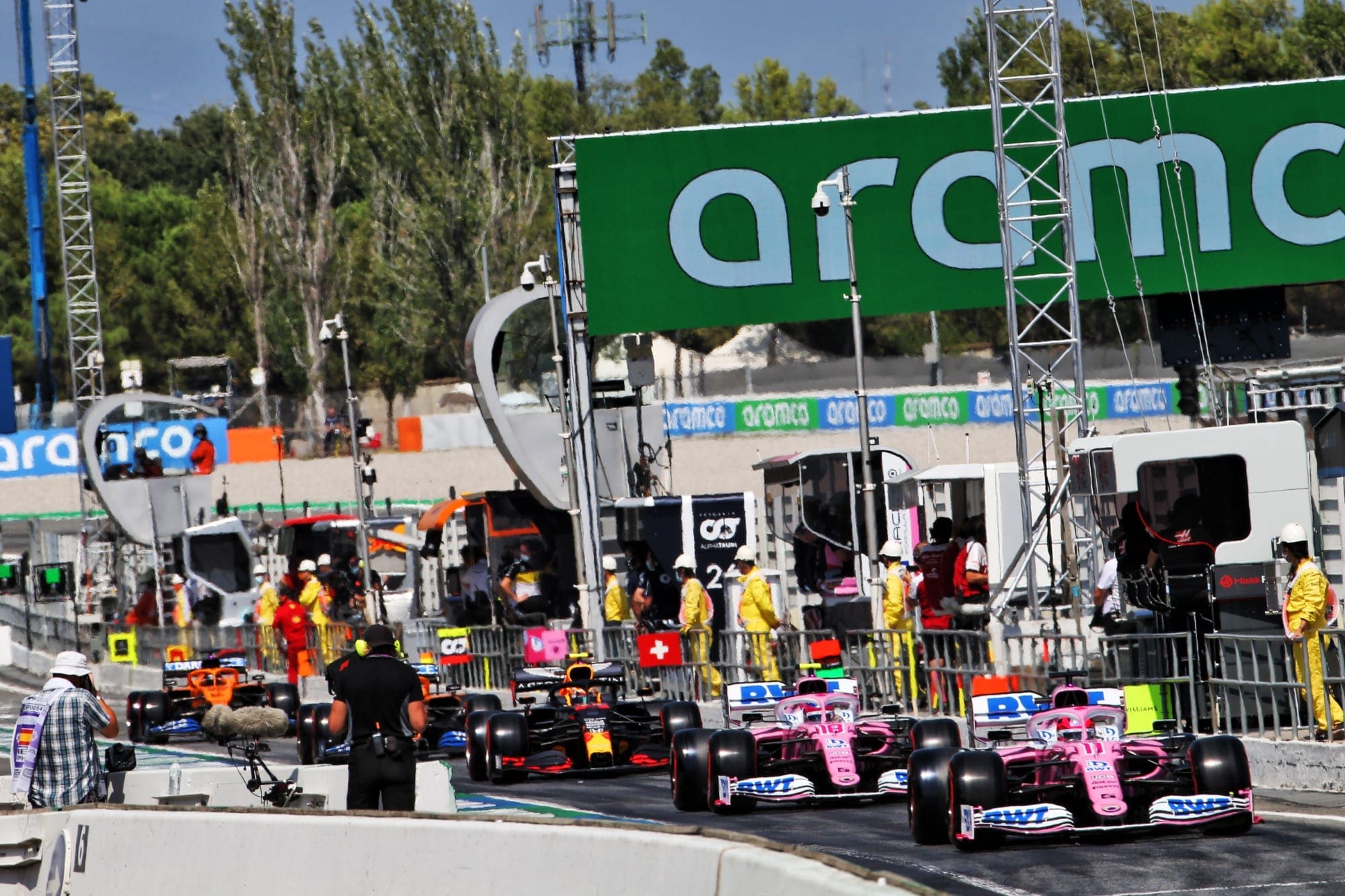 Sergio Perez e Lance Stroll (Racing Point) GP da Espanha 2020 de F1