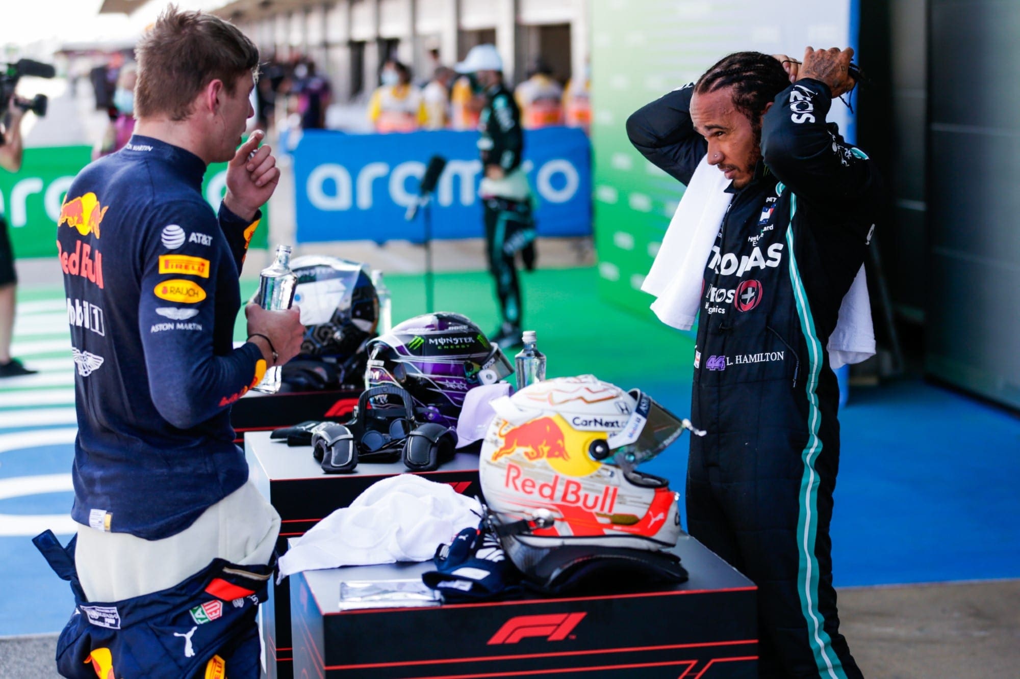 Verstappen e Hamilton - GP da Espanha 2020 de F1