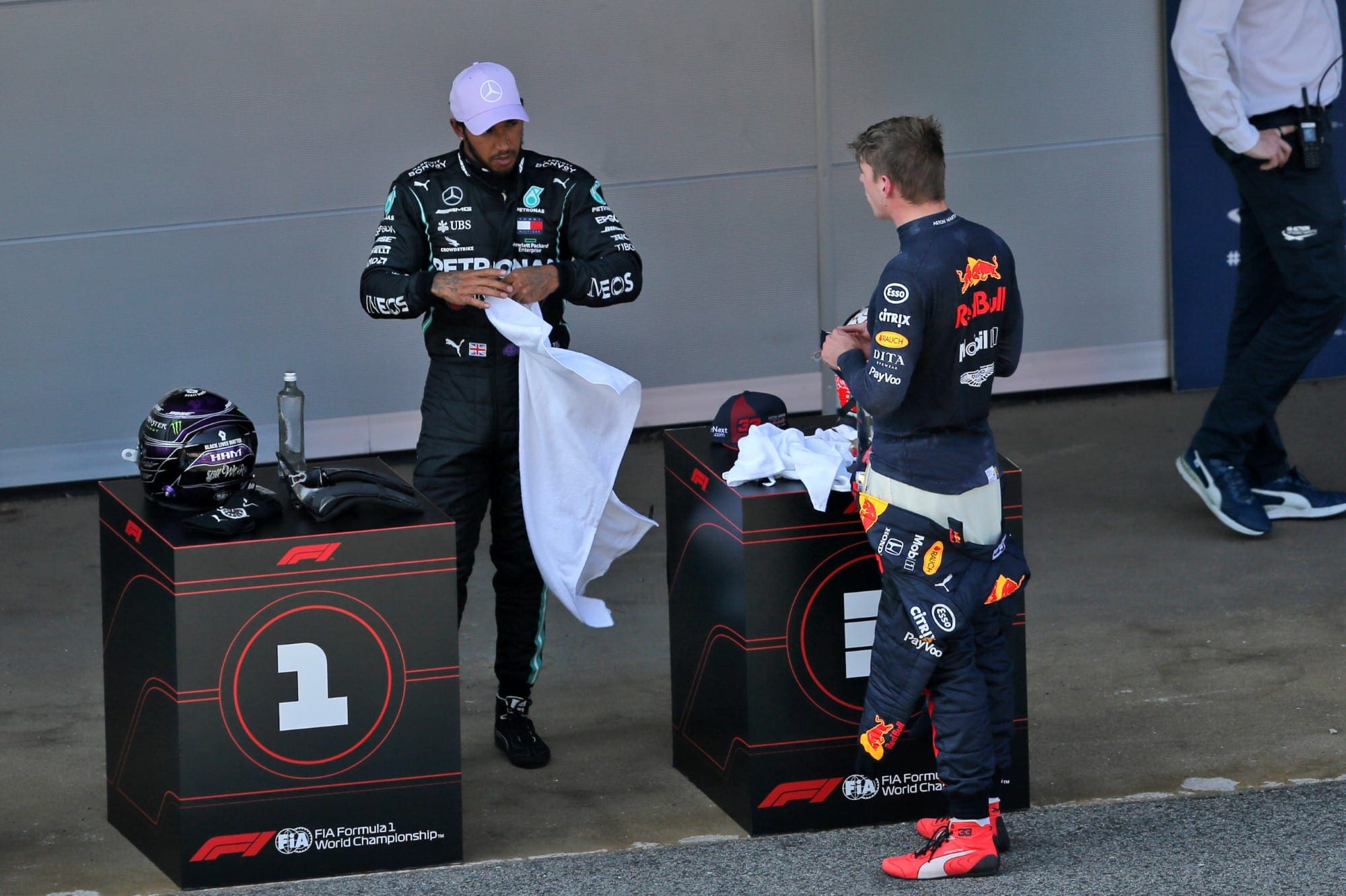 Hamilton e Verstappen - GP da Espanha 2020 de F1