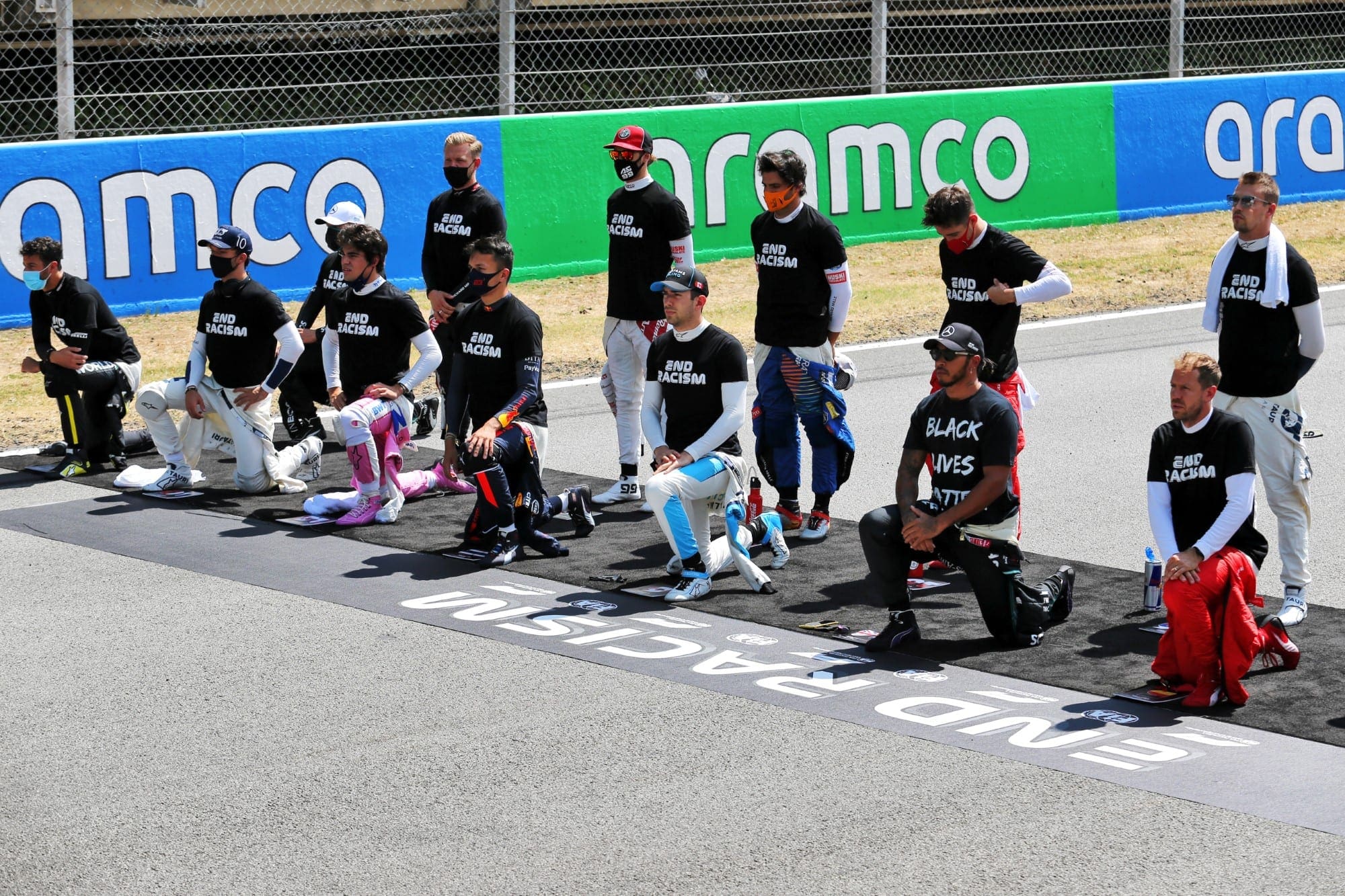 Galeria: confira as imagens do Grande Prêmio da Espanha de F1 Protesto antirracismo - GP da Espanha F1 2020