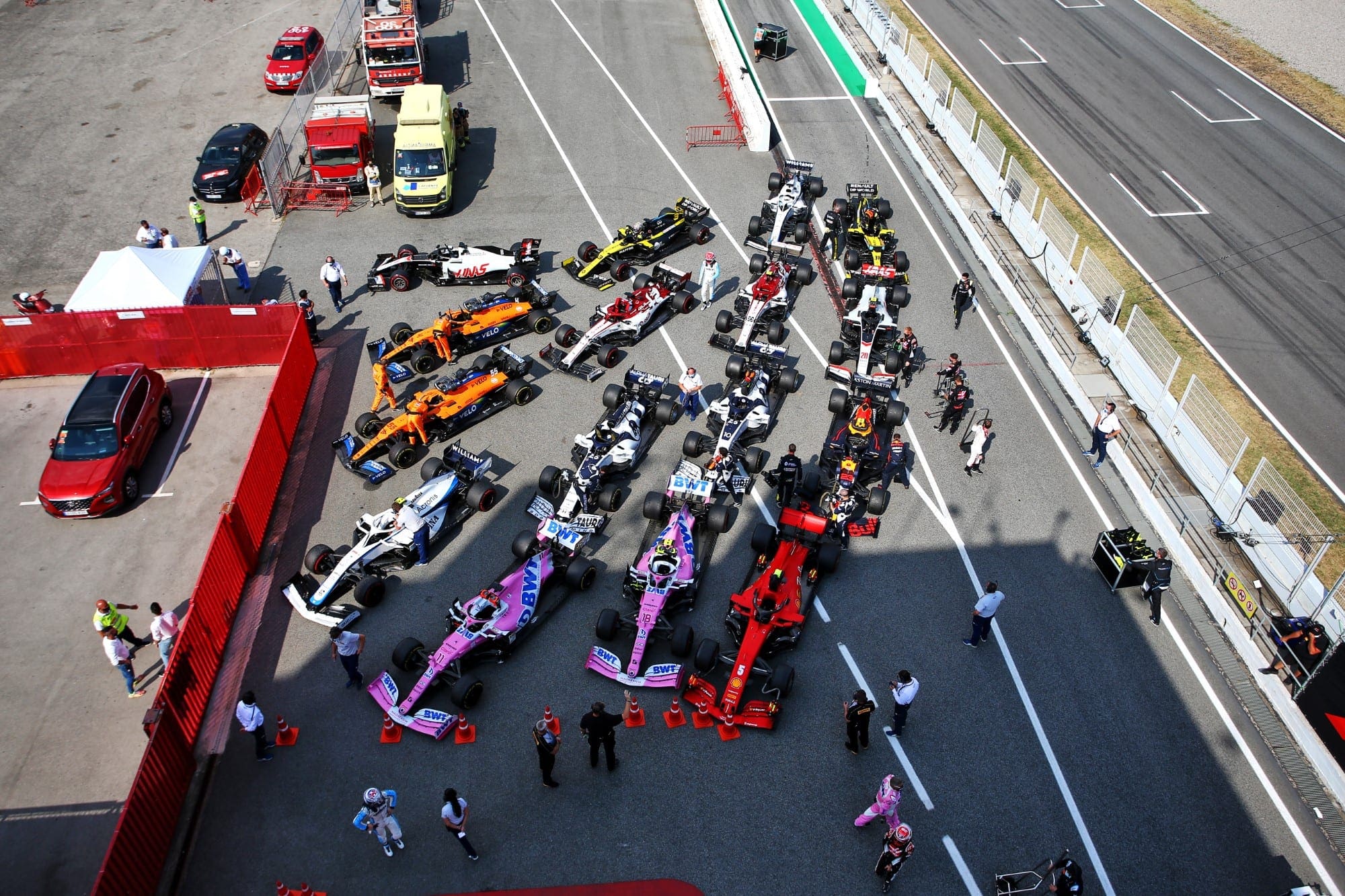 Galeria: confira as imagens do Grande Prêmio da Espanha de F1 Parque fechado - GP da Espanha F1 2020