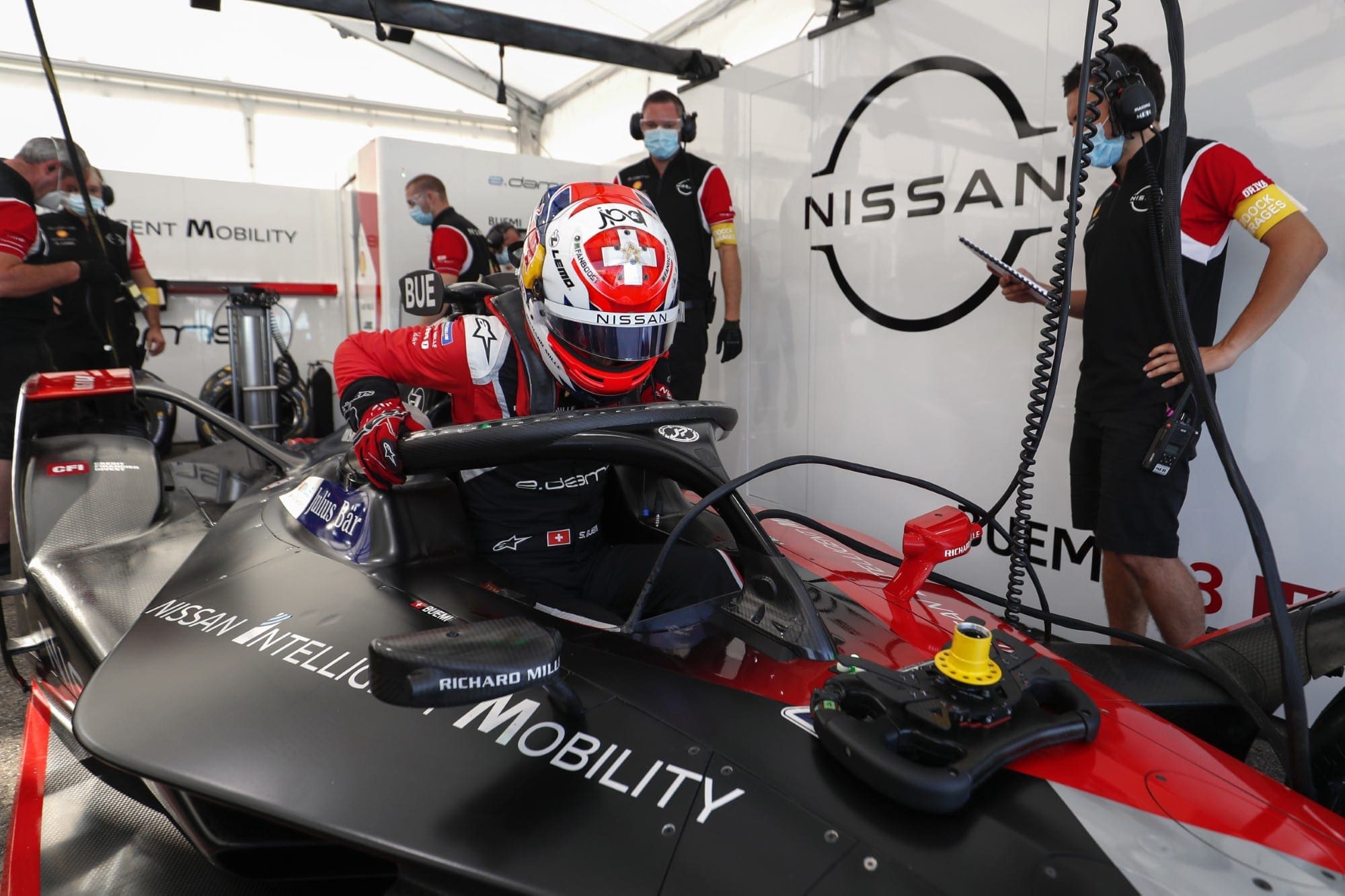 Sébastien Buemi (CHE), Nissan e.Dams, Nissan IMO2 - ePrix de Berlim 2019 - 2020 Corrida 3