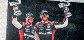 Da barreira de pneus para o pódio: Pipo Derani celebra 3º lugar em Elkhart Lake