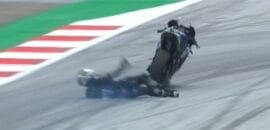Viñales se joga de moto a 215 km/h e relata susto: “fiquei sem freio”